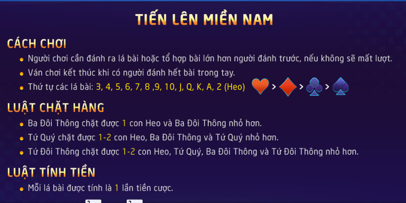 Luật chơi game bài rất đơn giản dễ tiếp cận